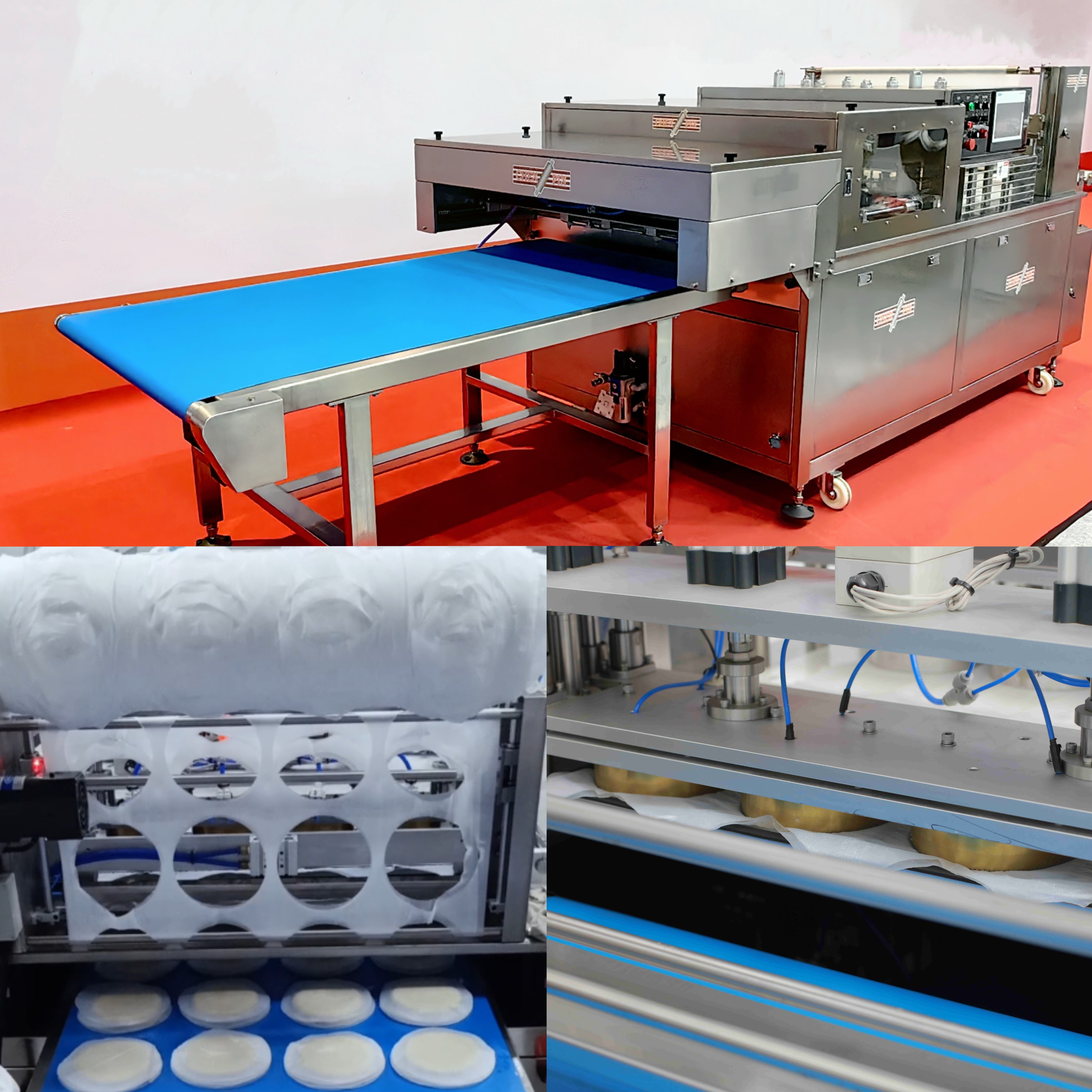 Paratha pressing and filming machine 